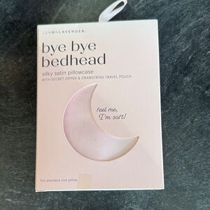 Lemon Lavender Silky Satin Pillowcase - Soft Pink